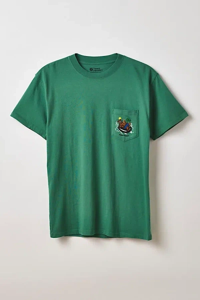 Parks Project Bear Graphic Pocket Tee In Green, Men's At Urban Outfitters