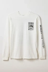 Parks Project Checklist Graphic Long Sleeve Tee In White, Men's At Urban Outfitters In White