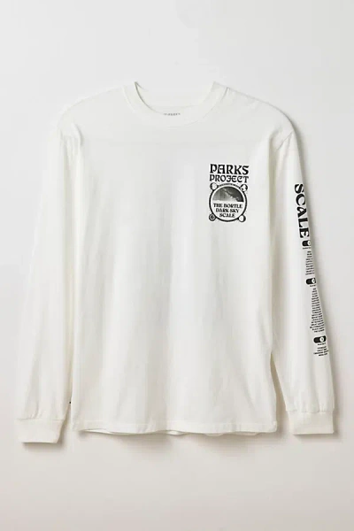 Parks Project Checklist Graphic Long Sleeve Tee In White, Men's At Urban Outfitters