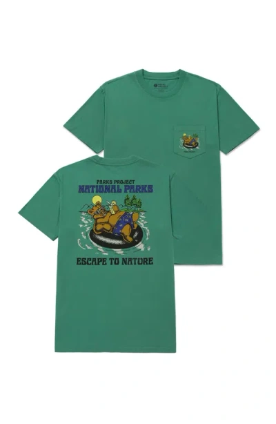 Parks Project Escape To Nature Bear Float Pocket Tee