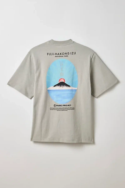 Parks Project Fuji-hakone-izu Graphic Tee In Grey, Men's At Urban Outfitters In Gray