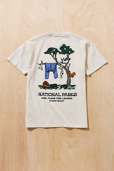 Parks Project Park Lovers Graphic Tee In Ivory, Men's At Urban Outfitters In White