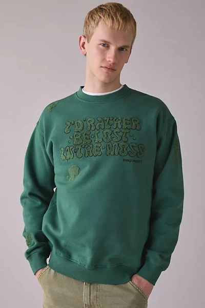 Parks Project Rather Be Lost Graphic Crew Neck Sweatshirt In Green, Men's At Urban Outfitters
