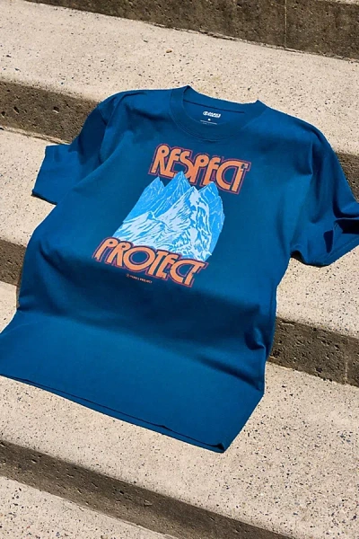 Parks Project Respect & Protect Graphic Tee In Sailor Blue, Men's At Urban Outfitters