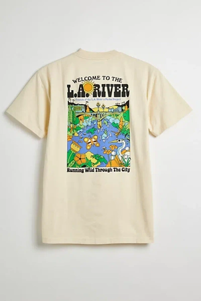 Parks Project Welcome To The La River Tee In Ivory, Men's At Urban Outfitters