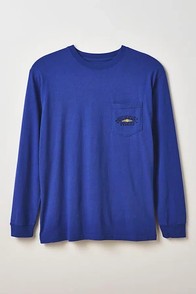 Parks Project Wildlife Graphic Long Sleeve Tee In Blue, Men's At Urban Outfitters
