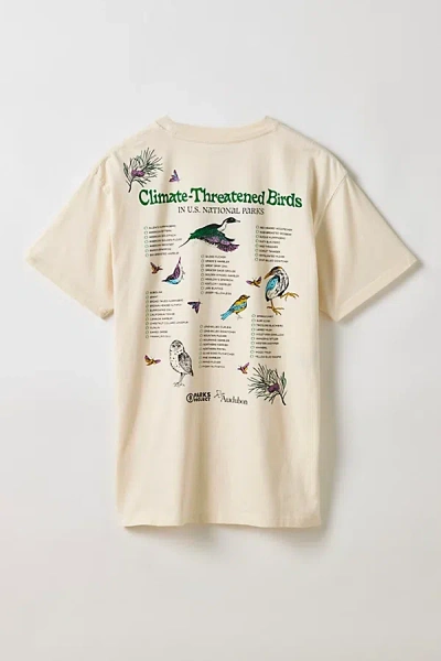 Parks Project X Audubon Bird Graphic Tee In Ivory, Men's At Urban Outfitters In Neutral