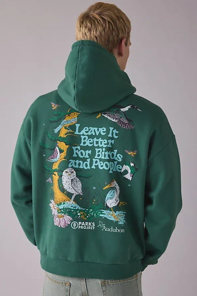 Parks Project X Audubon Society Graphic Hoodie Sweatshirt In Green, Men's At Urban Outfitters