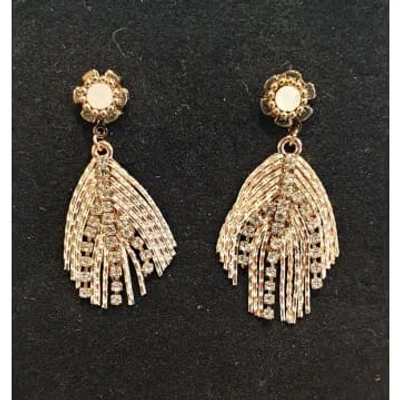 Parkside London Feathered Elegance Earrings In Gold