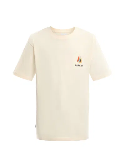 Parlez Men's Etang Short Sleeve T-shirt White In Gold