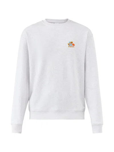 Parlez Mens Imprint Crew Neck Sweatshirt Grey In Grey