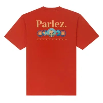 Parlez Reefer Short-sleeved T-shirt (burnt Ochre) In Red
