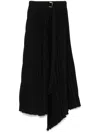 Parlor Belted Midi Skirt In Black