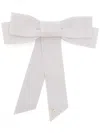 Parlor Bow-detail Hair Clip In Grey
