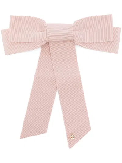 Parlor Bow-detail Hair Clip In Pink
