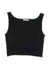 Parlor Crossover-style Tank Top In 블랙