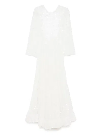 Parlor Embellished Gown In White