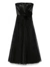Parlor Floral-appliqué Gown In Black