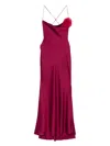 Parlor Floral-appliqué Maxi Dress In Red