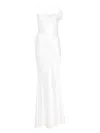 Parlor Floral-appliqué Maxi Dress In White