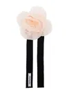 Parlor Flower-embellished Ribbon Choker Necklace In Pink
