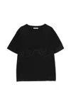 Parlor Lace-appliqué T-shirt In Black