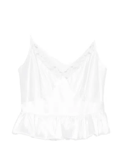 Parlor Lace-trim Top In White