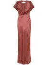 Parlor Open-back Maxi Dress In Brown
