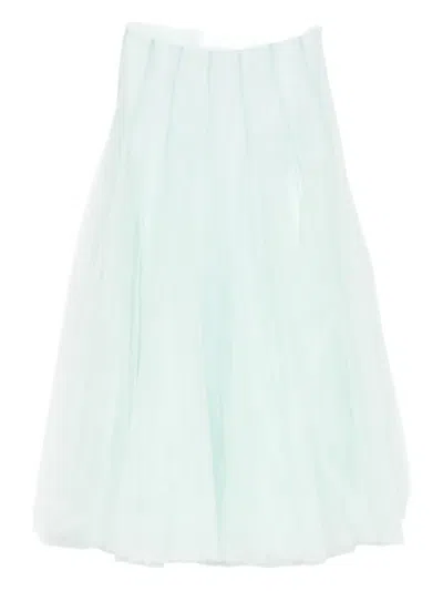 Parlor Pleated-tulle Skirt In Blue