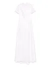 Parlor Ruched Maxi Dress In White