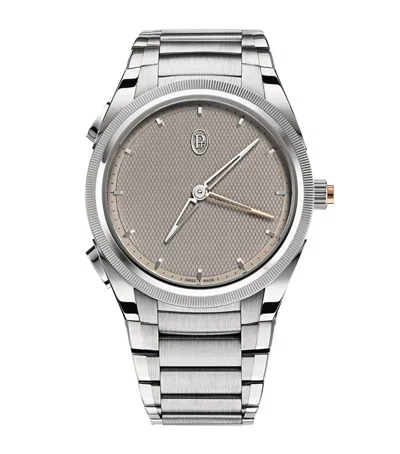 Parmigiani Fleurier Stainless Steel Tonda Pf Minute Rattrapante Watch In White