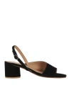Parodi Sunshine Woman Sandals Black Size 8 Leather In Black