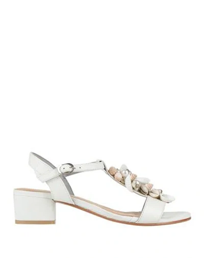 Parodi Sunshine Woman Sandals White Size 10 Leather