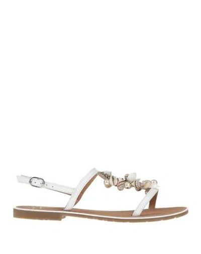 Parodi Sunshine Woman Sandals White Size 7 Leather