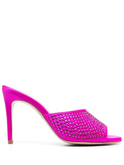P.a.r.o.s.h 100mm Crystal-embellished Mules In Pink