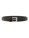 P.a.r.o.s.h Pebbled Leather Belt In Black