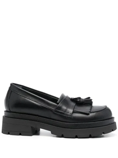 P.a.r.o.s.h . 45mm Tassel-detail Leather Loafers In Black
