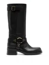 P.a.r.o.s.h 50mm Leather Boots In Negro