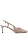 P.a.r.o.s.h 70mm Patent Slingback Pumps In Neutrals