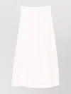 P.a.r.o.s.h A-line Flared High Waist Midi Skirt In White