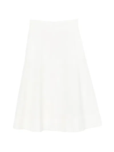 P.a.r.o.s.h A-line Midi Skirt In White