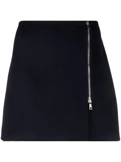 P.a.r.o.s.h . A-line Side Zip-fastening Miniskirt In Blue