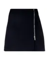 P.a.r.o.s.h A-line High Waist Side Zip Miniskirt In White