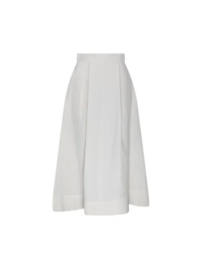 P.a.r.o.s.h Parosh A-line Skirt With Fitted Waist In White