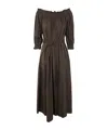 P.a.r.o.s.h Off The Shoulder Long Dress In Black