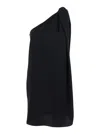 P.a.r.o.s.h Black One-shoulder Dress With Neckline In Black