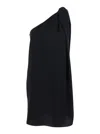 P.a.r.o.s.h Black One-shoulder Dress With Neckline In Black