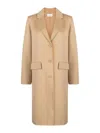 P.a.r.o.s.h Tailored Coat With Notched Lapels And Rear Vent In Neutral