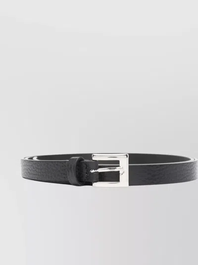 P.A.R.O.S.H ADJUSTABLE TEXTURED LEATHER BELT WITH 1.5 CM HEIGHT