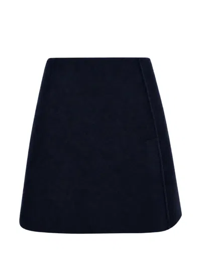 P.a.r.o.s.h A-line Mini Skirt In Blue